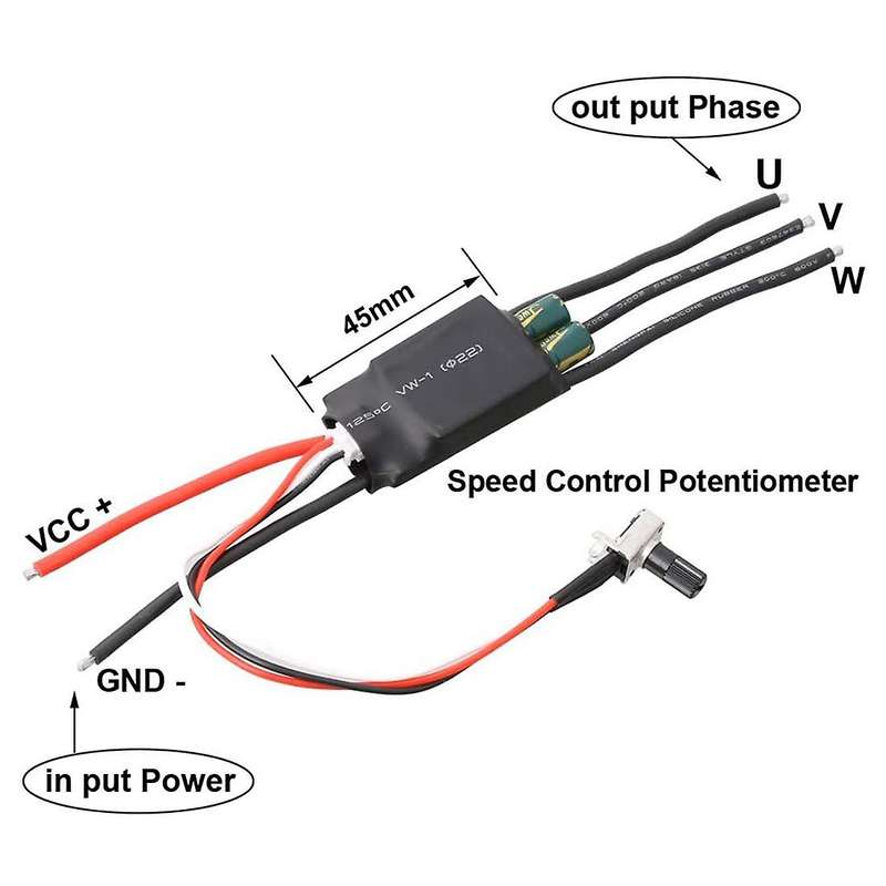 Dc 7-24v 200w Bldc 3 Phase Brushless Motor Driver Board