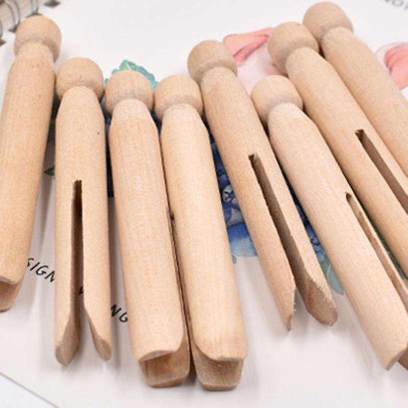 Wood Clothes Pins Pegs Old School 50 Count Round Clothespins