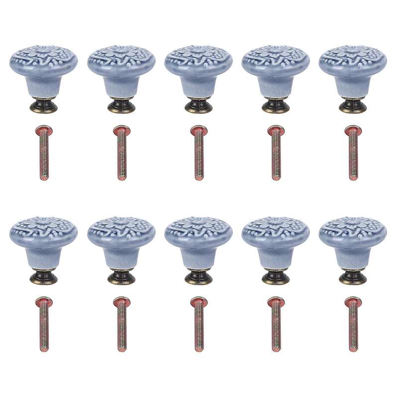 10pcs Cabinet Knobs Handles for Kitchen Furniture Door (with Screws)