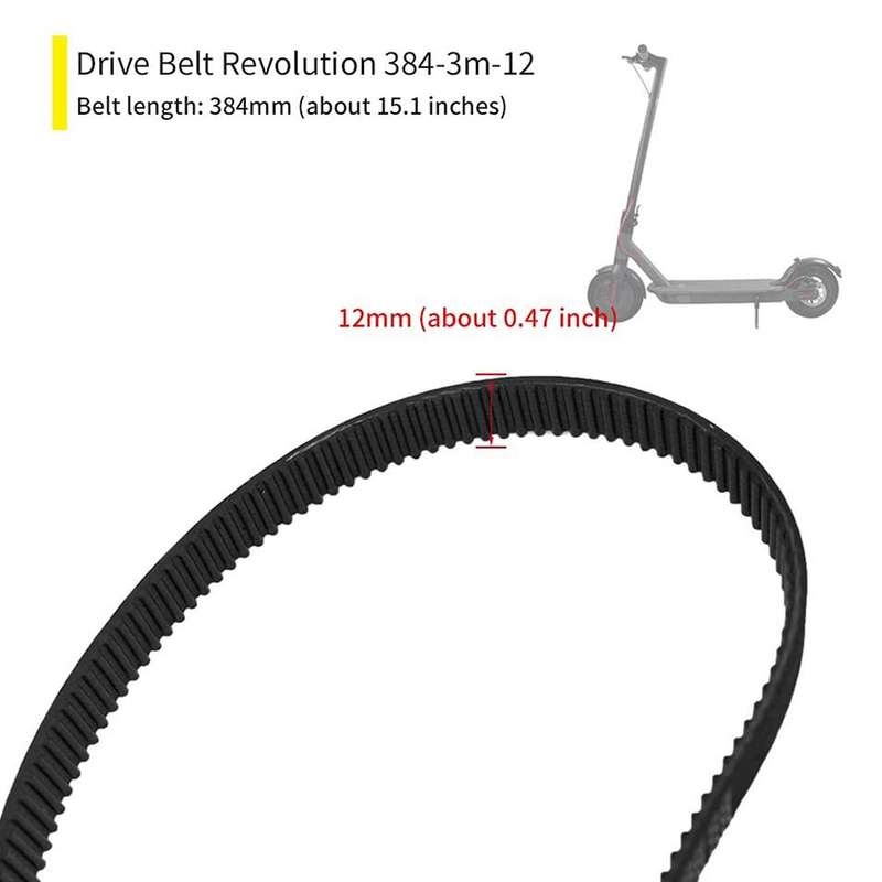 3pcs 3m-384-12 Drive Belt for Electric Bike E-bike Scooter Motorcycle