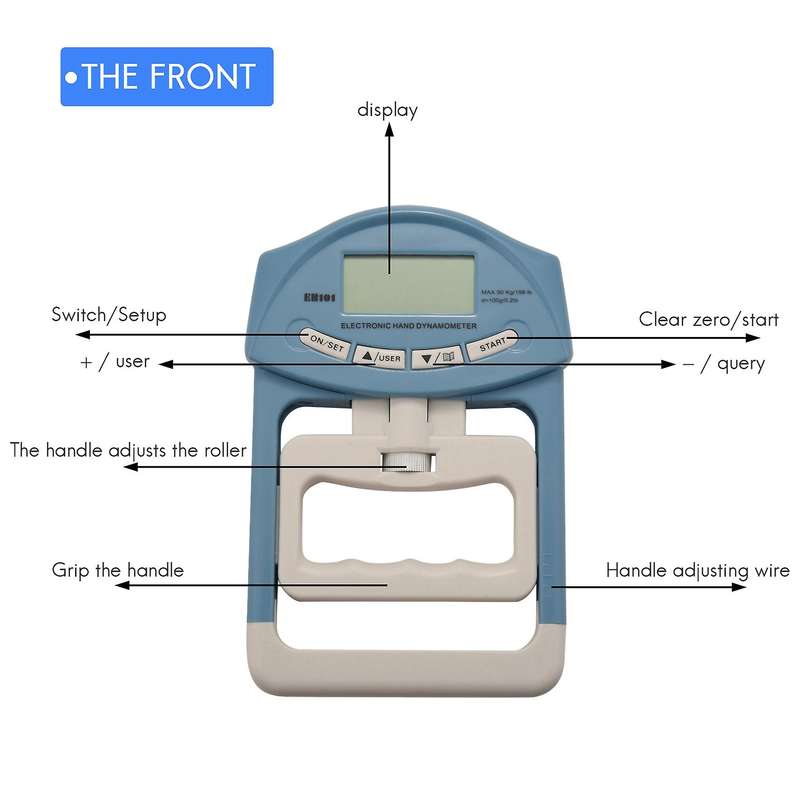 Digital Lcd Dynamometer Hand Grip Power Measurement90kg/198ib