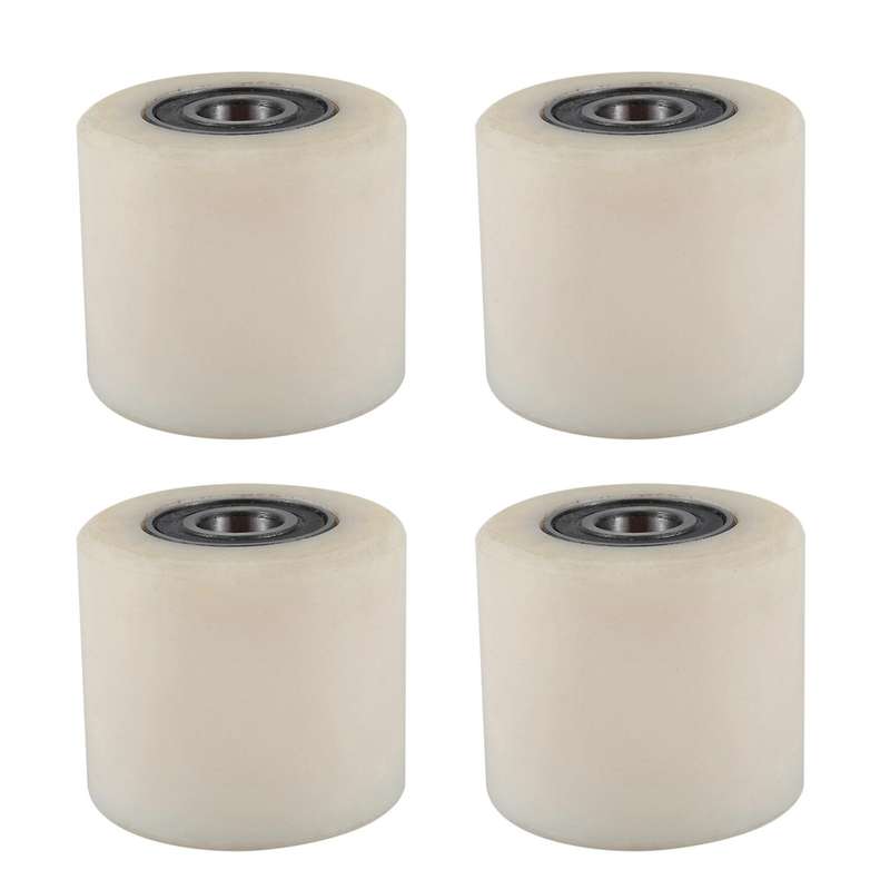 Ruota Per Transpallet 80 X 70mm In Nylon Beige+argento