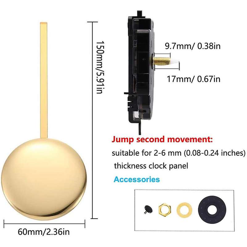 Quartz Pendulum Trigger Clock Movement Chime with 4 Pairs Clock Hands