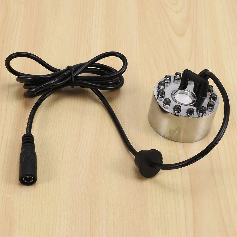 Ultrasonic Mist Maker Fogger Water Fountain Pond 12 Led