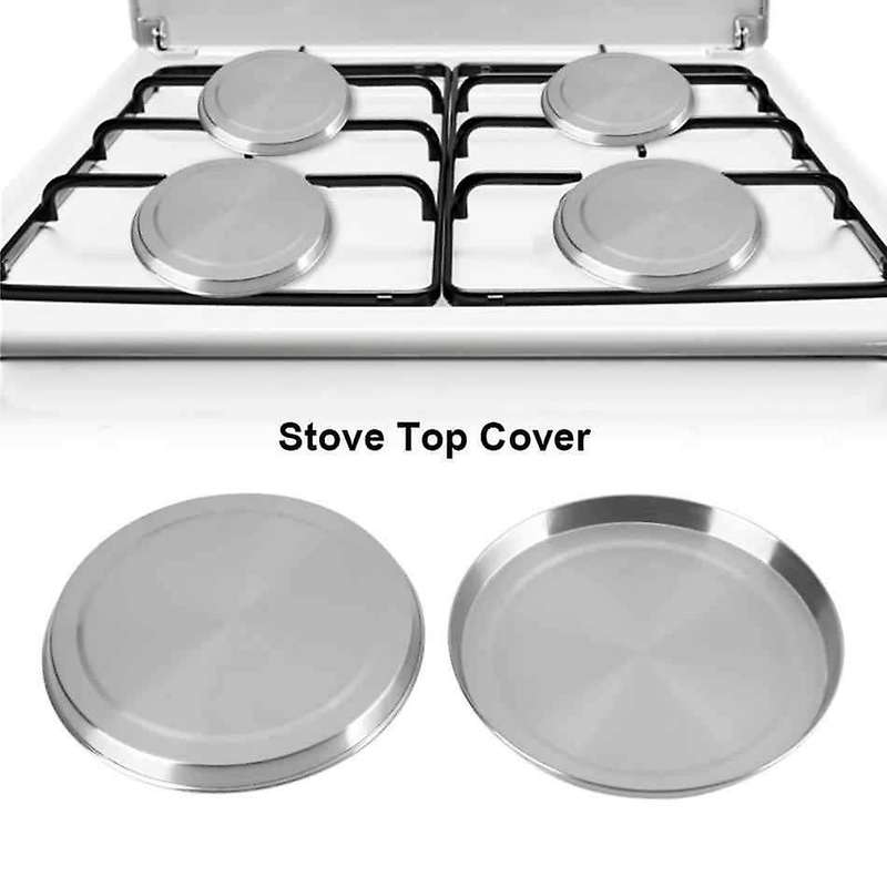 4pcs Stainless Steel Hob Covers Stove Plate Top Protector 17/21cm