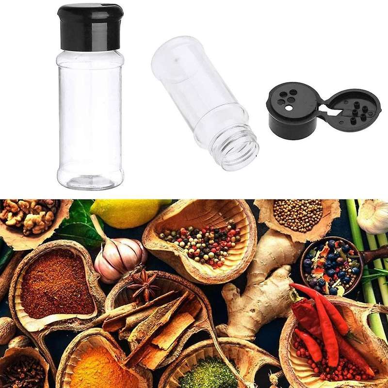 Containers Salt Pepper Seasoning Jar Perfect with Sifter Lid Caps