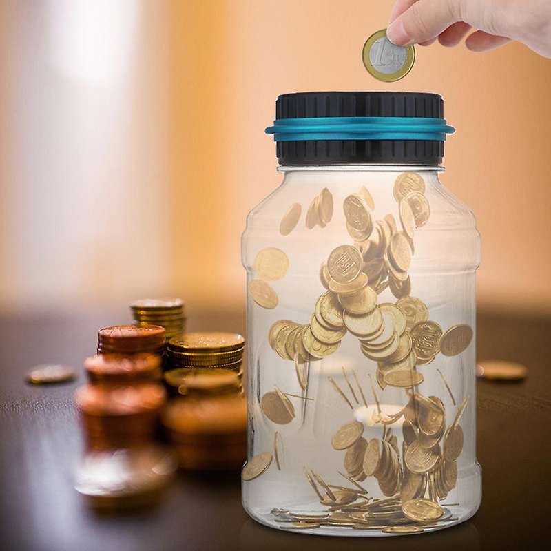 Electronic Digital Coin Counter Automatic Money Jar Saving Piggy Bank