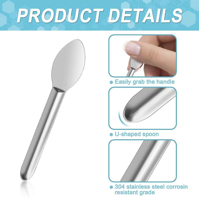 10pcs Stainless Steel Lab Spoon for Fast Gel Cap Capsule Filling Pill