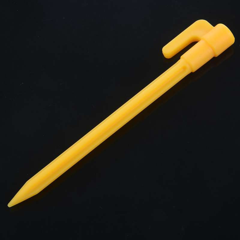 20pcs Camping Tools Plastic Tent Pegs Nails Sand Ground Yellow