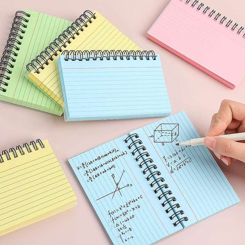 Multicolor Index Cards Ruled Index Cards Sprial Note Taking Paper