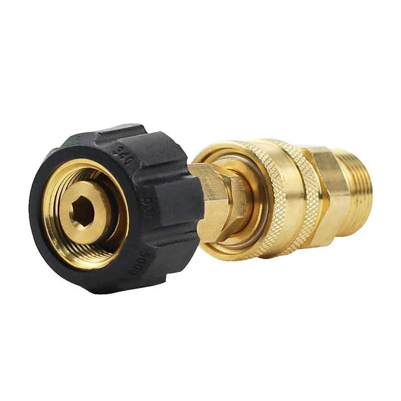 2x Pressure Washer Adapter Set, M22-14 Swivel + 3/8 Inch Plug