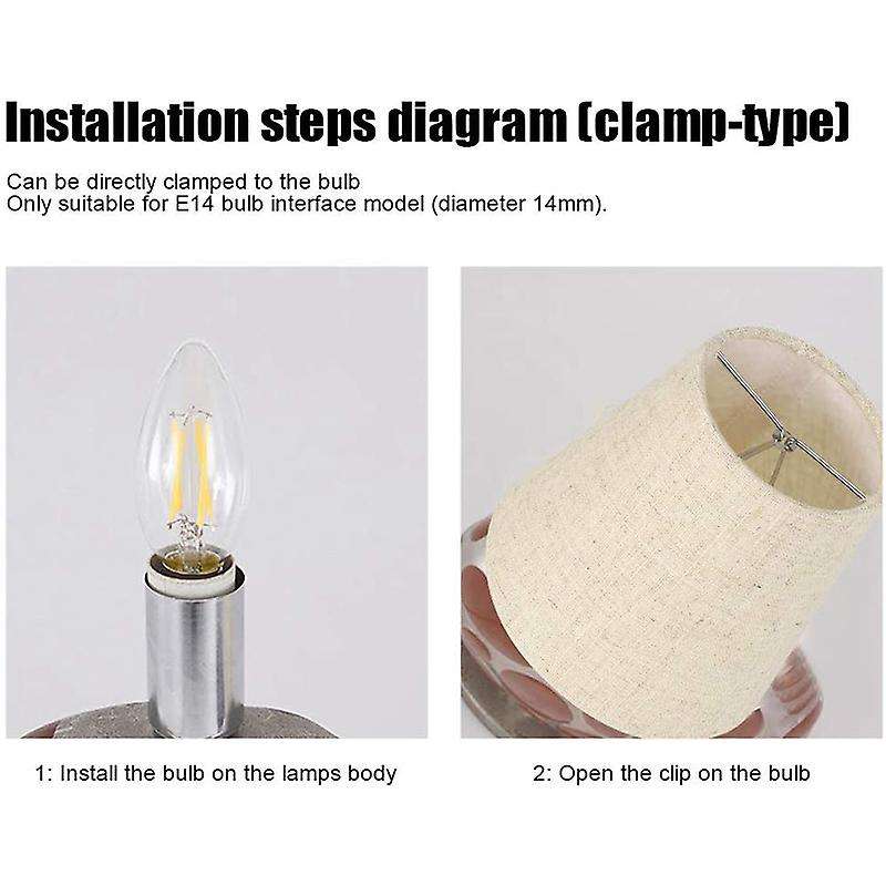 Small Lamp Shade Clip On Bulb Set Of 6 for Table Chandelier Wall Lamp