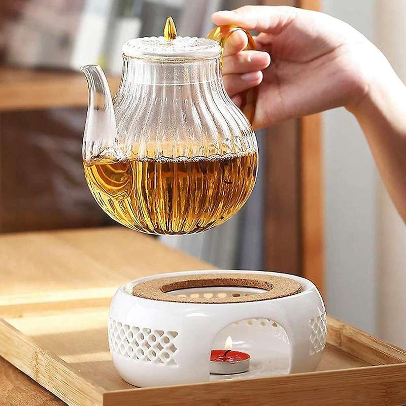 Ceramic Teapot Warmer, Teapot Warmer with Cork Cushion