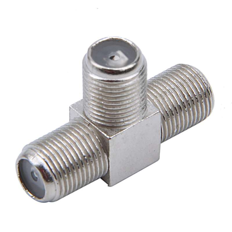 4-way F-type Coax Cable Splitter Combiner Female to 4 Female,silver