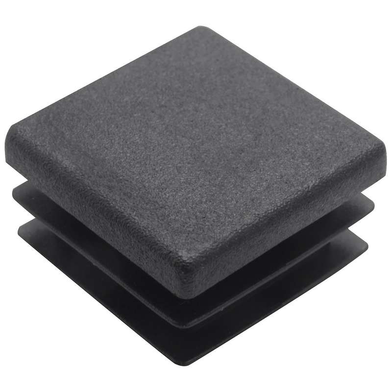 300pcs Plastic Square Tube Inserts End Blanking Caps 2x 20mm Black