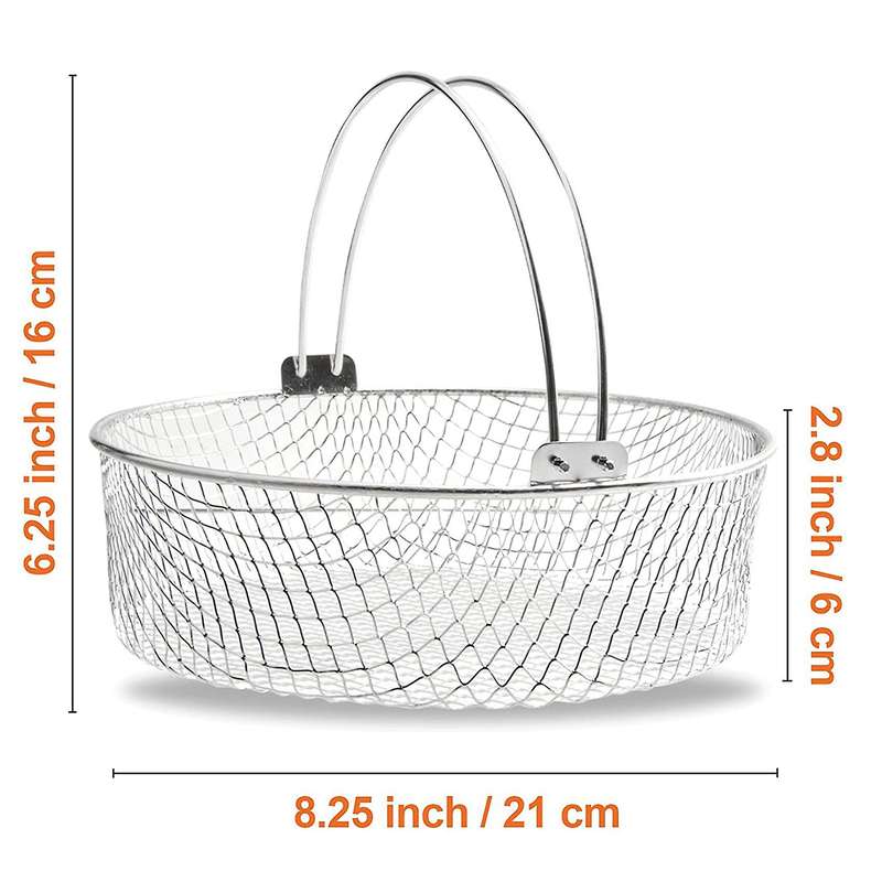 Air Fryer Basket,stainless Steel for Air Fryer, 8 Inch Basket