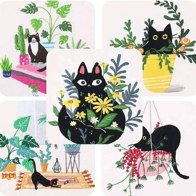 Hand Embroidery Kit for Beginners, 30 Pack Cross Stitch Kits