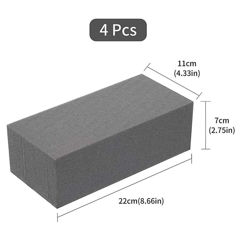 4pcs Dry Floral Foam for Artificial Flowers Wet Floral Foam Grey