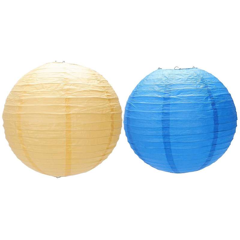 1 X Chinese Japanese Paper Lantern Lampshade, 40cm(16 Inch) Navy Blue