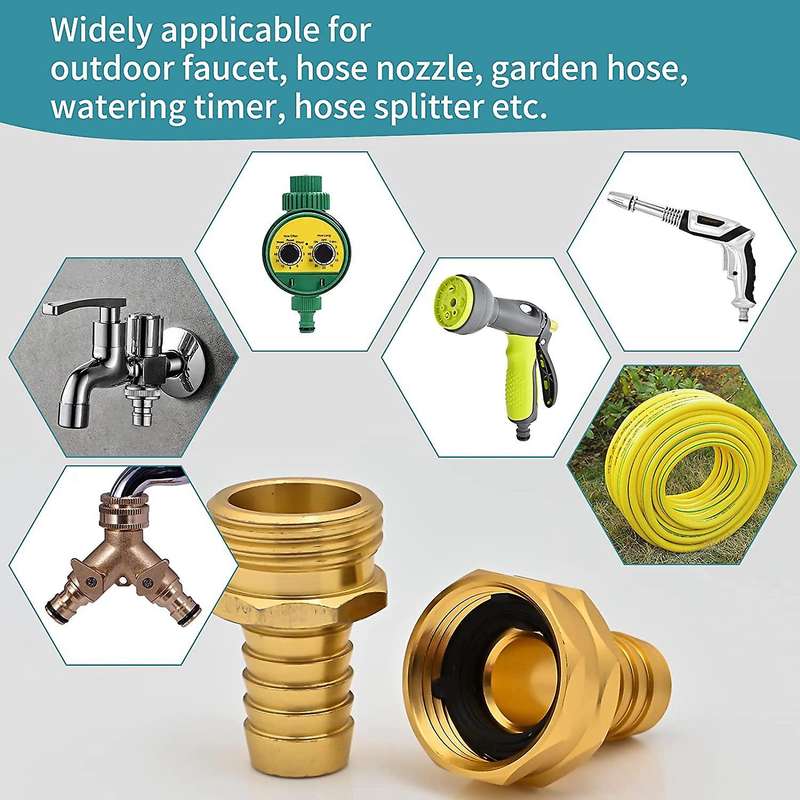 Aluminium Water Hose Repair Kit Hose Connectors with Clamps for Hose