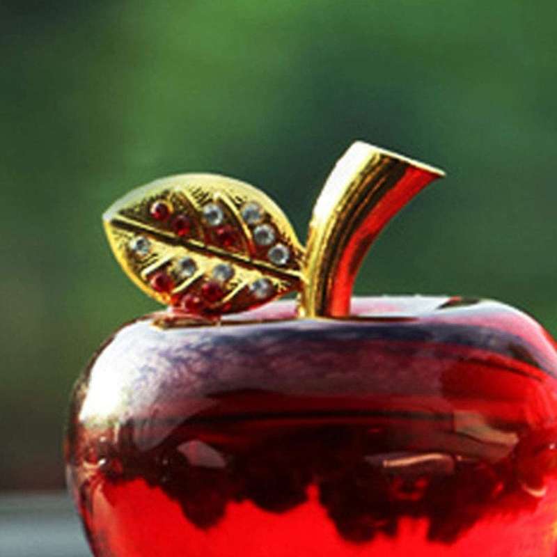 Christmas Crystal Apple Glass Crafts Home Decoration Car Ornaments