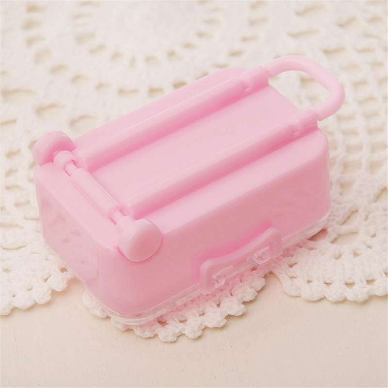 Pink Mini Roller Travel Suitcase Personality Wedding Candy Box