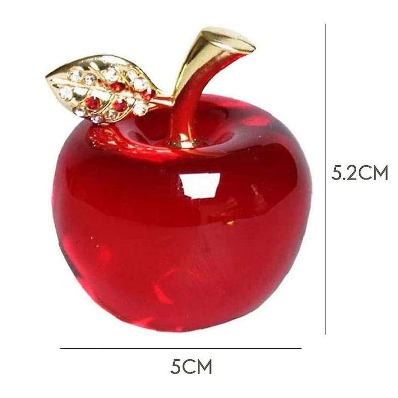 Christmas Crystal Apple Glass Crafts Home Decoration Car Ornaments