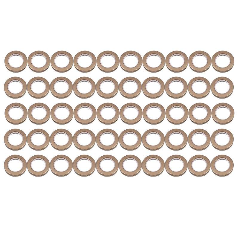 50 Pack Curtain Grommet, Inner Diameter 43mm Ring (coffee)