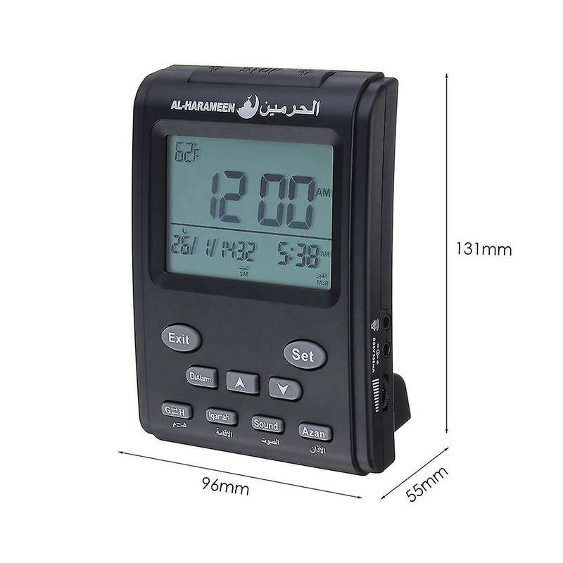 Digital Alarm Clock Mosque Islamic Muslim Prayer Times Azan Table