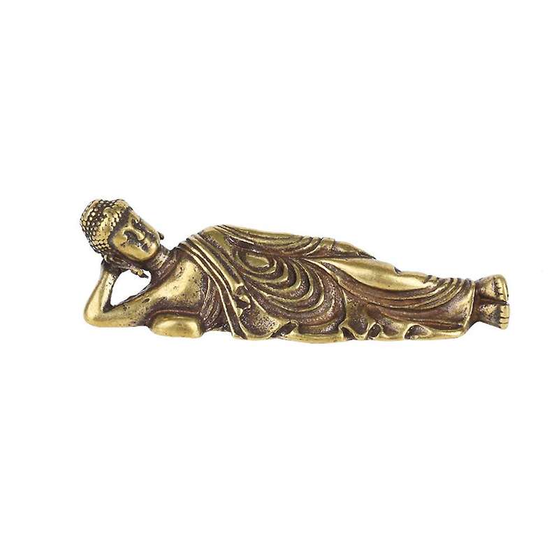 Mini Retro Golden Lying Amitabha Buddha Statue Buddha Sculpture