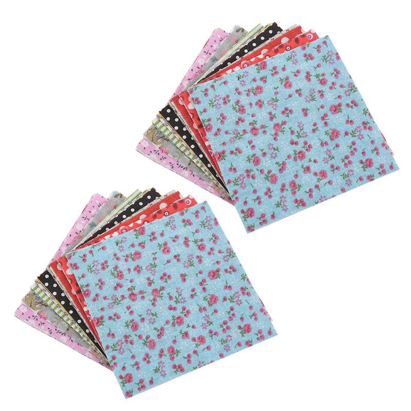 100pcs 10x10cm Square Cotton Fabric Patchwork Cloth for Diy