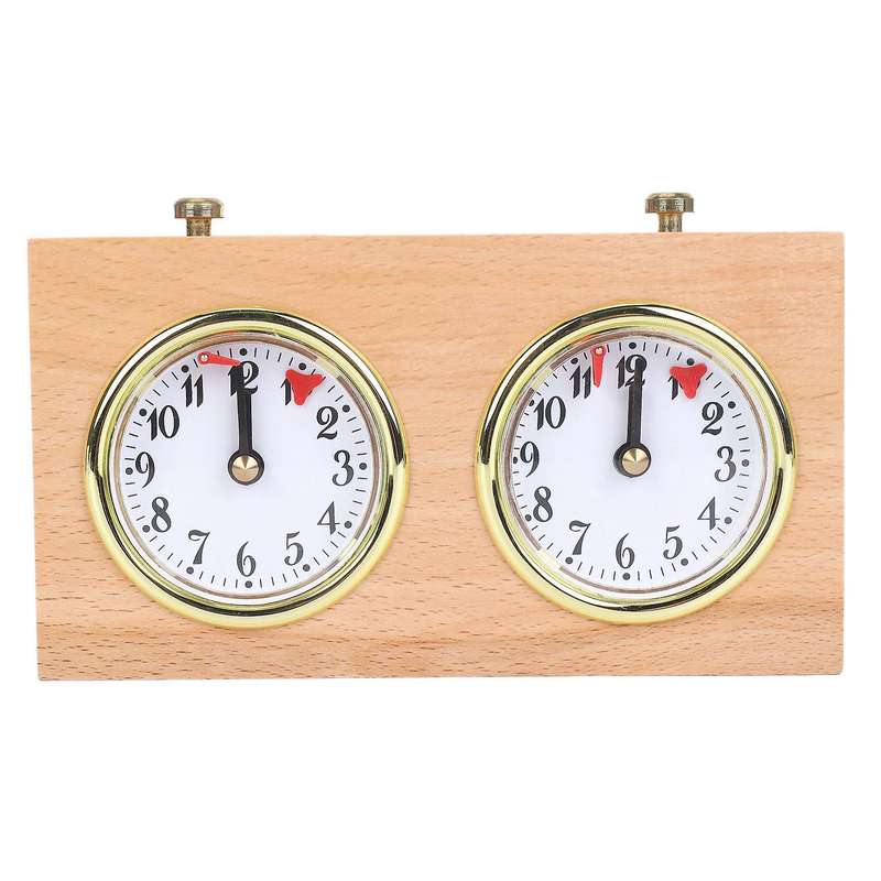 2x Digital International Chess Clock,wooden Count Up Down Chess Timer