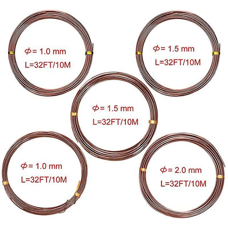 5 Roll Bonsai Wire Aluminum for Holding Bonsai Branches (brown)