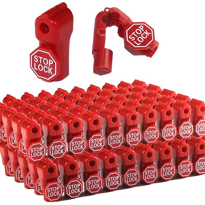 Peg Hook Lock Stop Lock 100 Pcs Plastic Red Stop Lock Anti-theft Lock