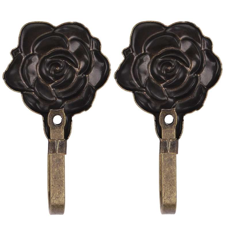 2pcs Metal Rose Flower Curtain Tie Back Tieback Holders Wall Decor