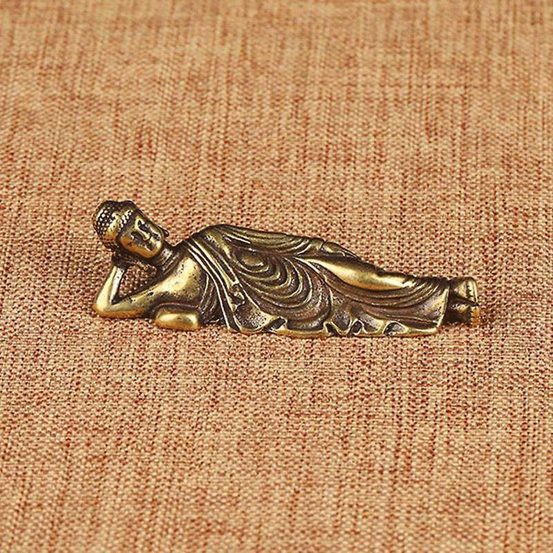 Mini Retro Golden Lying Amitabha Buddha Statue Buddha Sculpture
