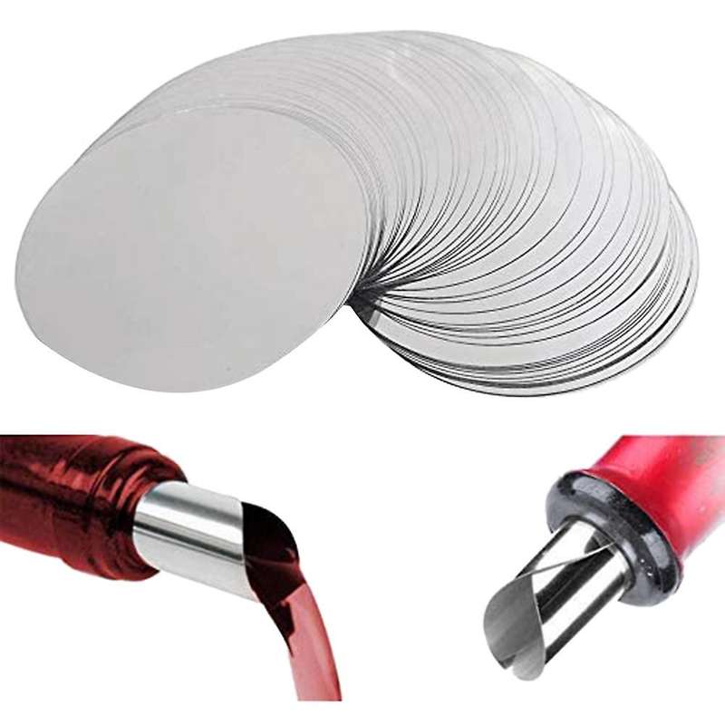 150 Pcs 3 Inch Silver Wine Pourer Discs Drip-proof Drop Drip