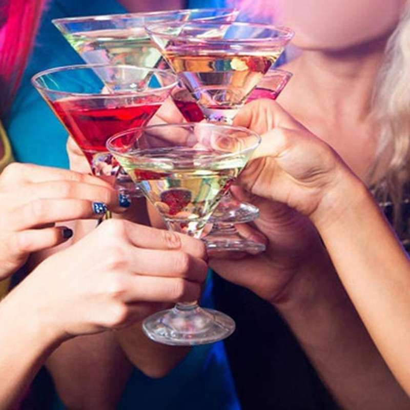 Plastic Martini Glasses, for Cocktail Champagne Flutes Dessert