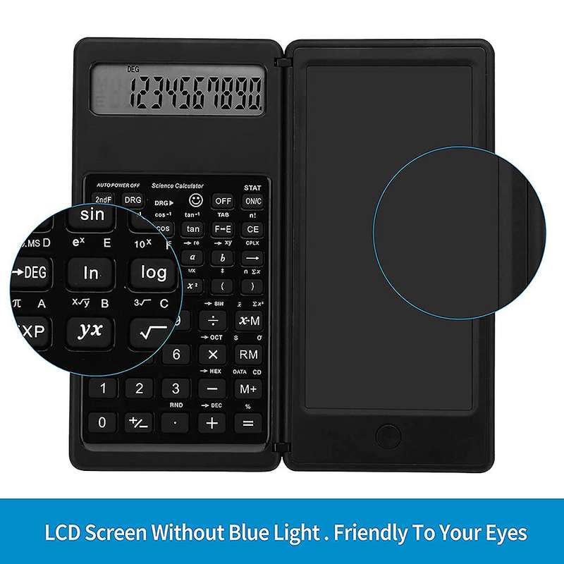 Scientific Calculator 10-digit Lcd Display Engineering Black