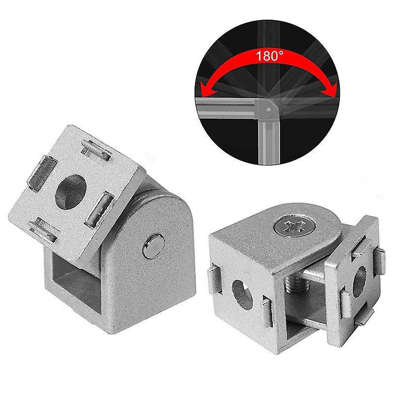 2 Pcs Aluminum Alloy Pivot Joint for Aluminum Extrusion 2020 Series