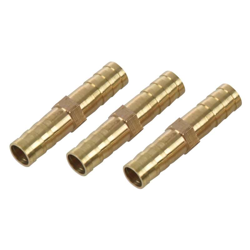 5pcs 8mm Inner Dia Air Gas Straight Hose Pipe Barb Coupler