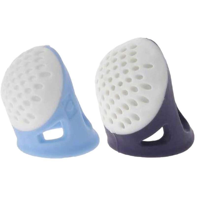 Set Of 2 Sewing Silicone Needles Thimbles Non-slip Finger Protector
