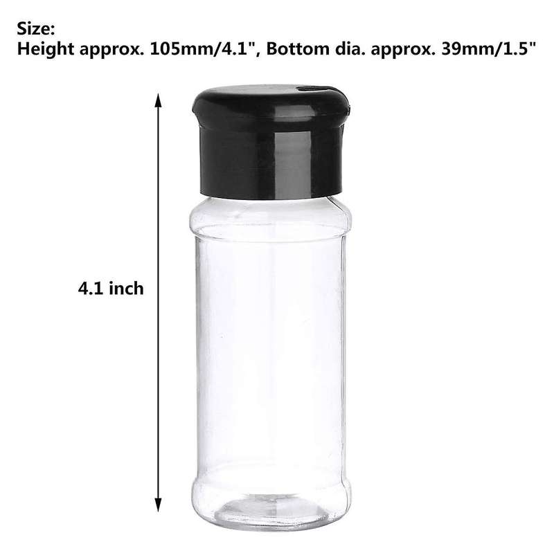Containers Salt Pepper Seasoning Jar Perfect with Sifter Lid Caps