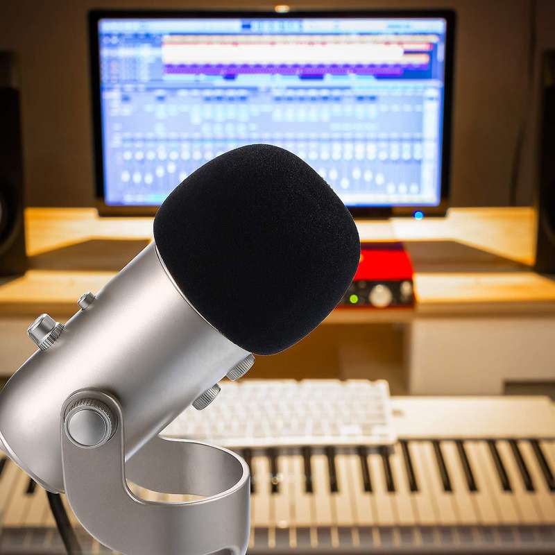 Mic Cover Sponge for Blue Yeti, Yeti Pro Condenser (black, 3 Pack)