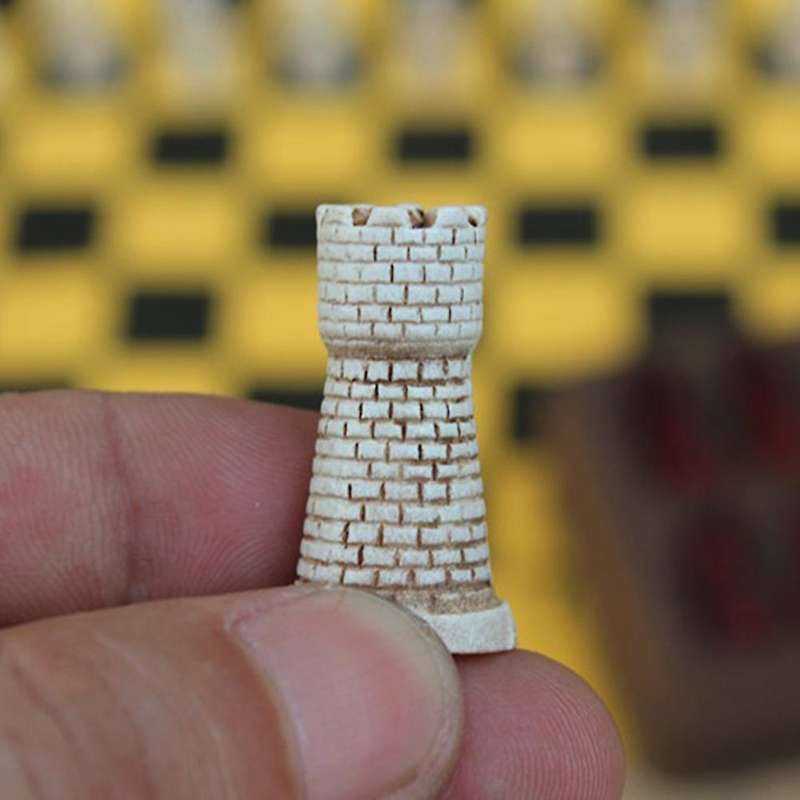 New Antique Chess Small Leather Chess Board Qing Bing Lifelike Chess