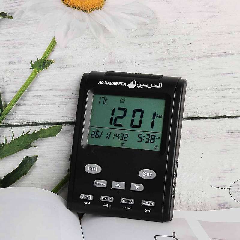 Digital Alarm Clock Mosque Islamic Muslim Prayer Times Azan Table