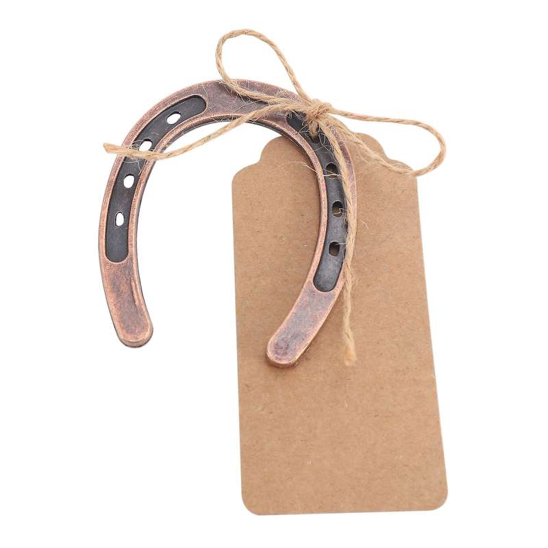 10pcs Good Lucky Horseshoe Wedding Favors with Kraft Tags Gifts