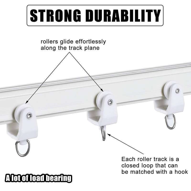 Ceiling Curtain Track Flexible Bendable Curtain Track Rollers