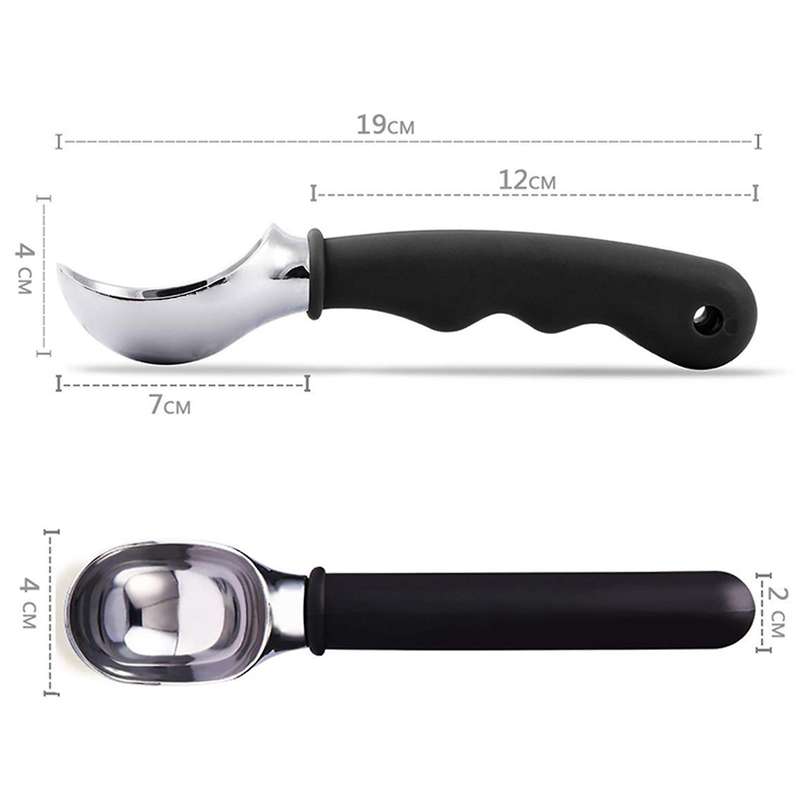 Premium Ice Cream Scoop, Dishwasher Safe Scooper Black