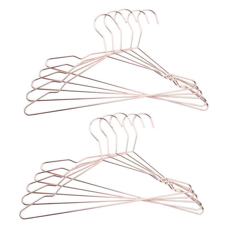 17 Inch Strong Rose Gold Clothes Hangers, Coat Hangers(pack Of 5)